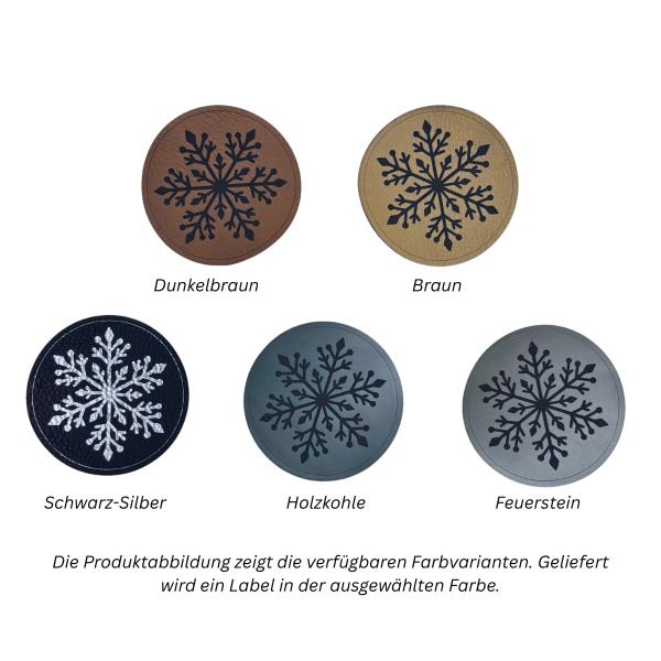 Kunstleder Patch Schneeflocke